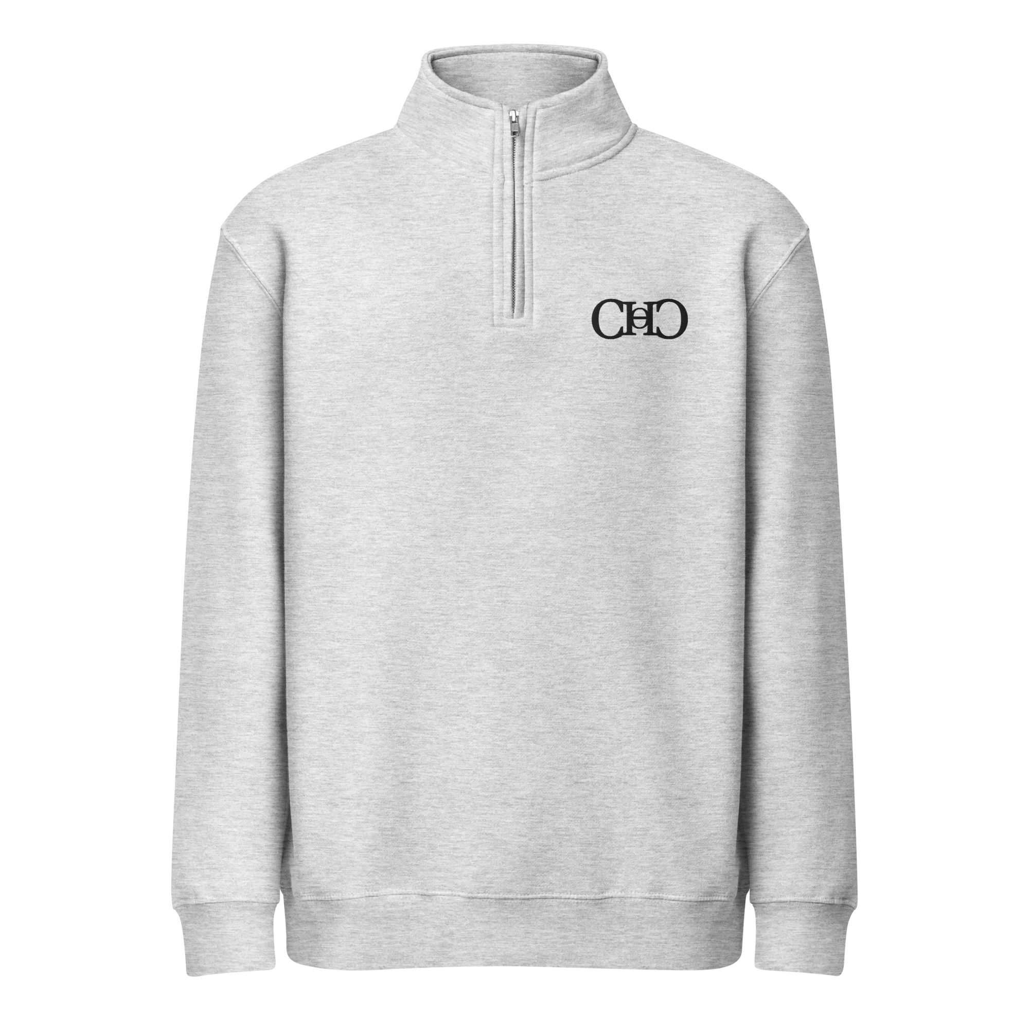 Quarter Zip — Heather Grey front